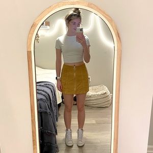 Forever 21 Mustard Yellow Corduroy Mini Skirt